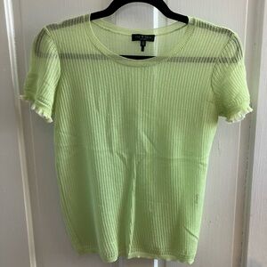 Rag & Bone green knit sheer top